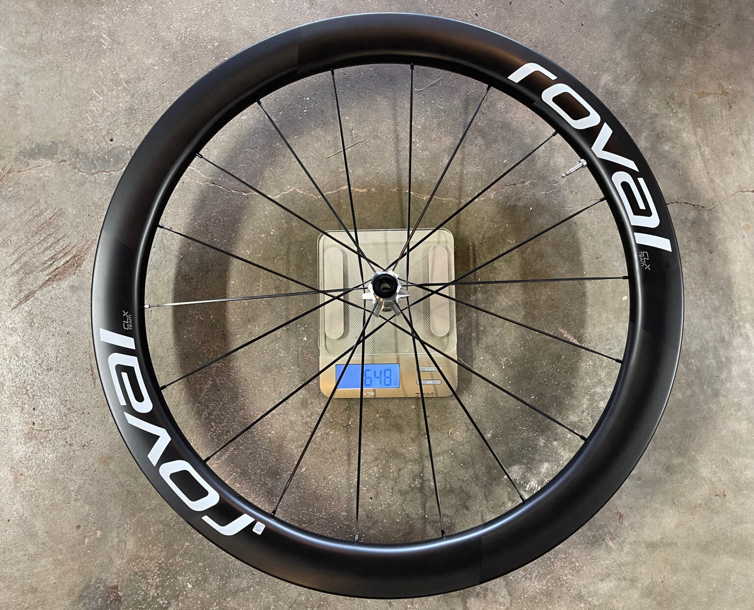 Roval Rapide CLX II Team Wheelset front wheel weight