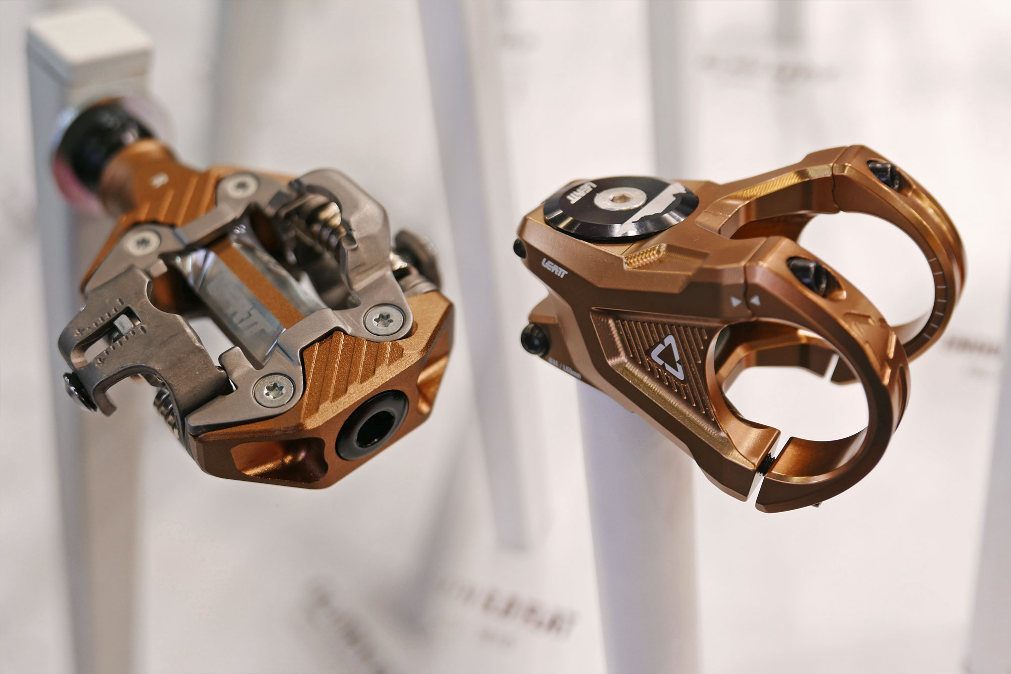 Leatt Enters MTB Component World w Vibration Absorbing Stems Grips Pedals Full Face Bidon Bikerumor