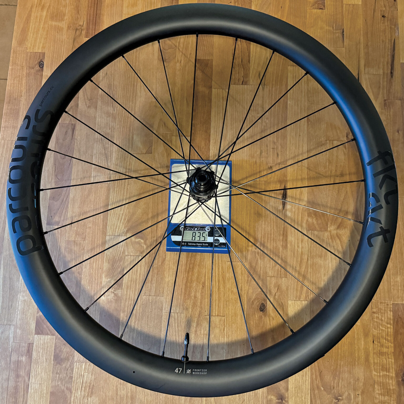 Parcours FKT aero carbon gravel bike race wheels, 835g rear wheel