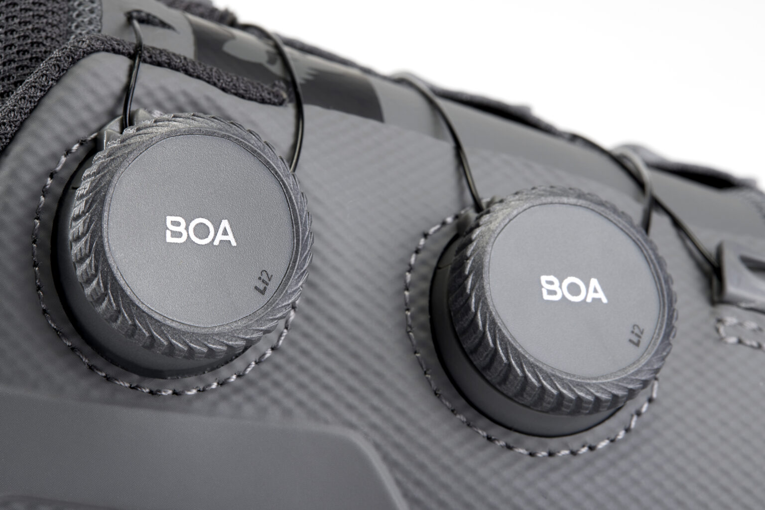 Boa Dials on a mountain bike shoe.