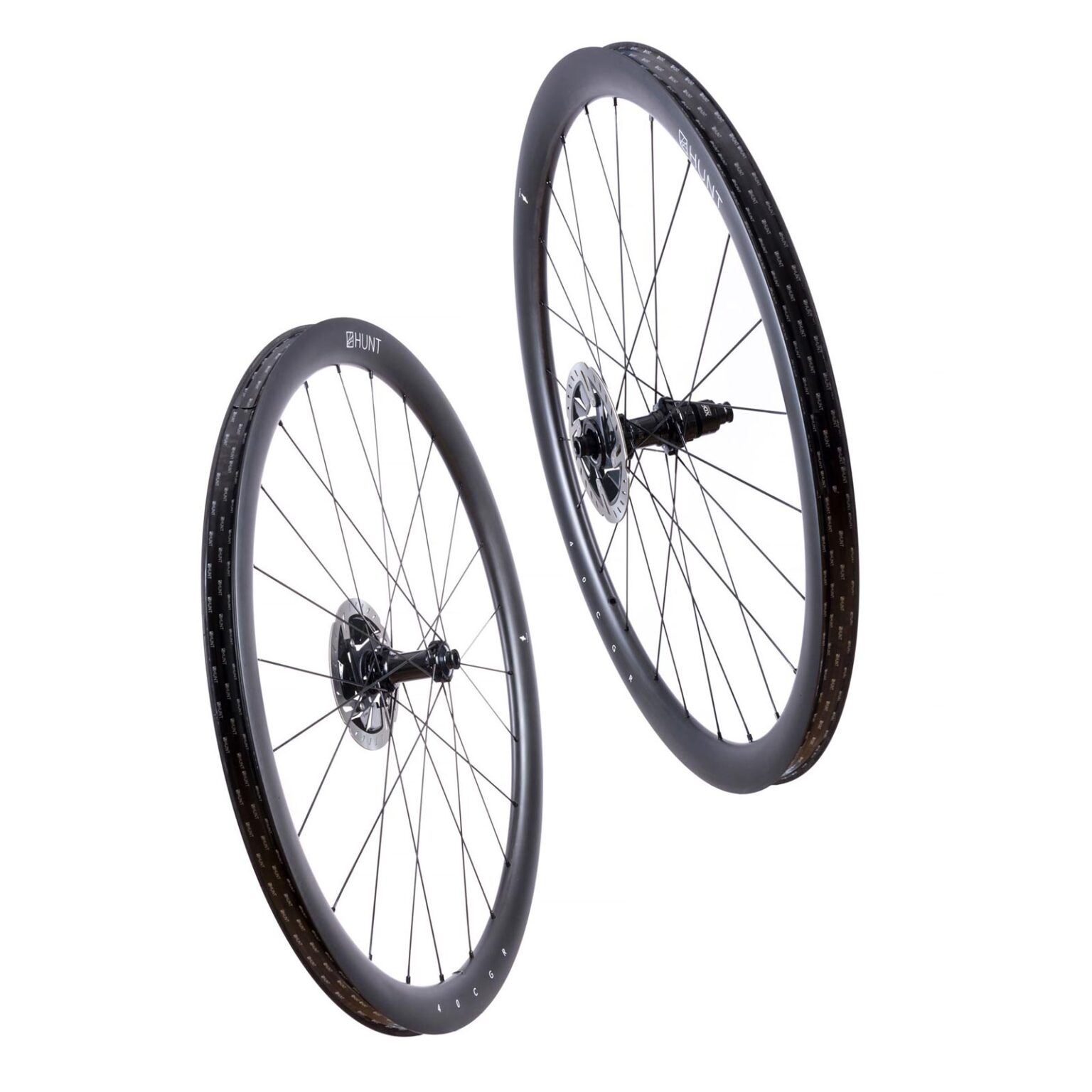 Hunt H_Cyclo recyclable carbon fiber tech gravel bike wheels, 40 CGR