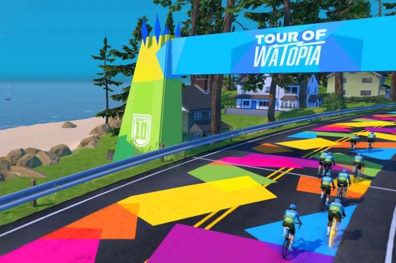 Zwift Announces Tour of Watopia Route, Plus Ride with MVDP & Free Zwift Play Controllers!