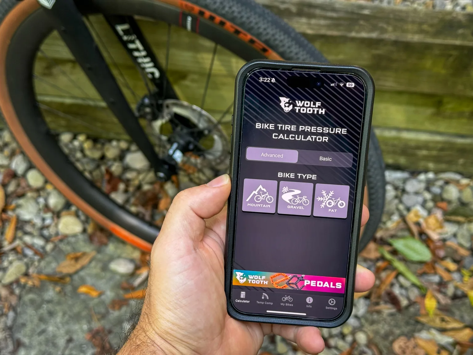 Wolf Tooth Components tire pressure calculator