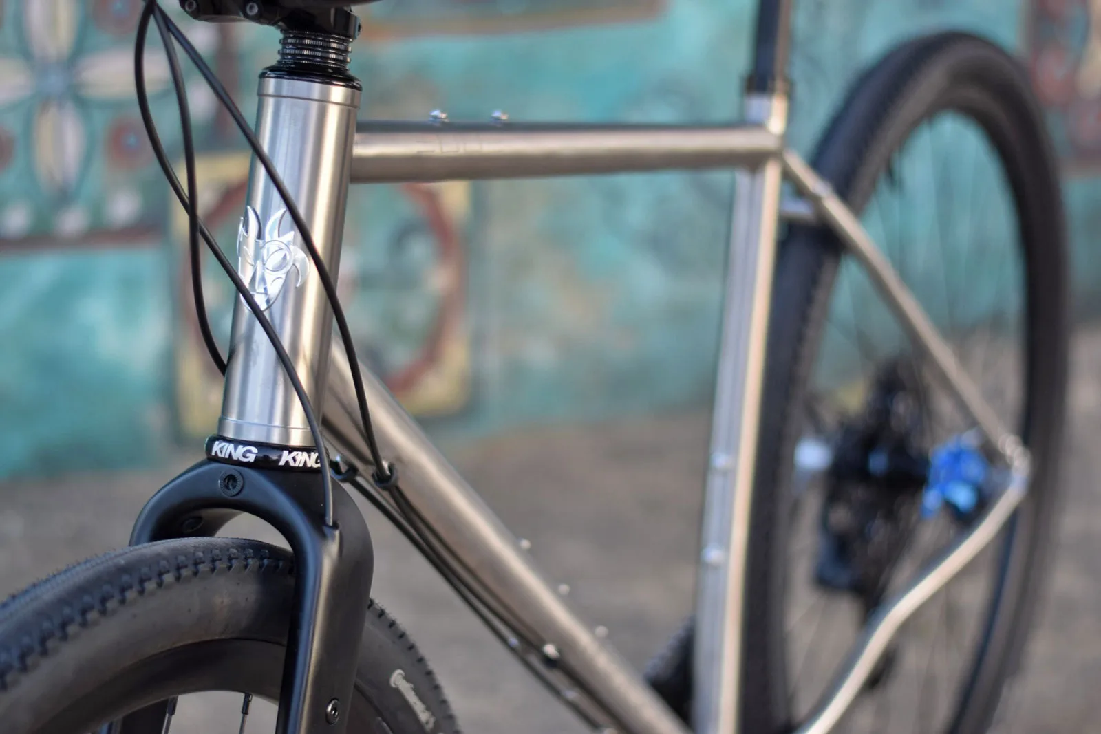 Nordest 3003 Ti titanium flat bar gravel bike, headtube