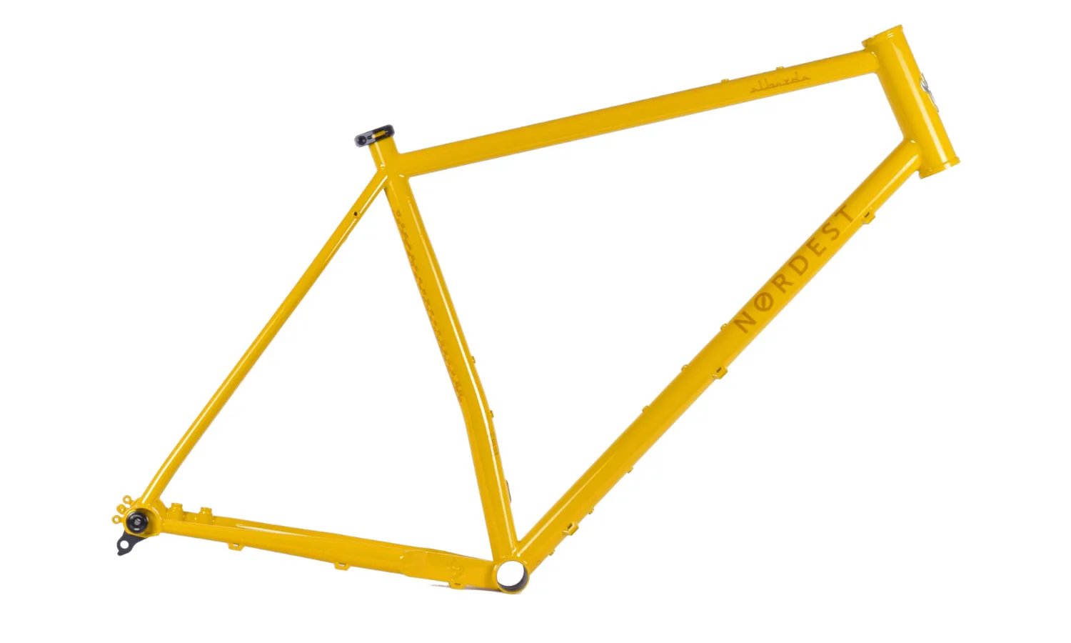 Nordest Super Albarda 3 MTB-inspired steel gravel bike, yellow frame