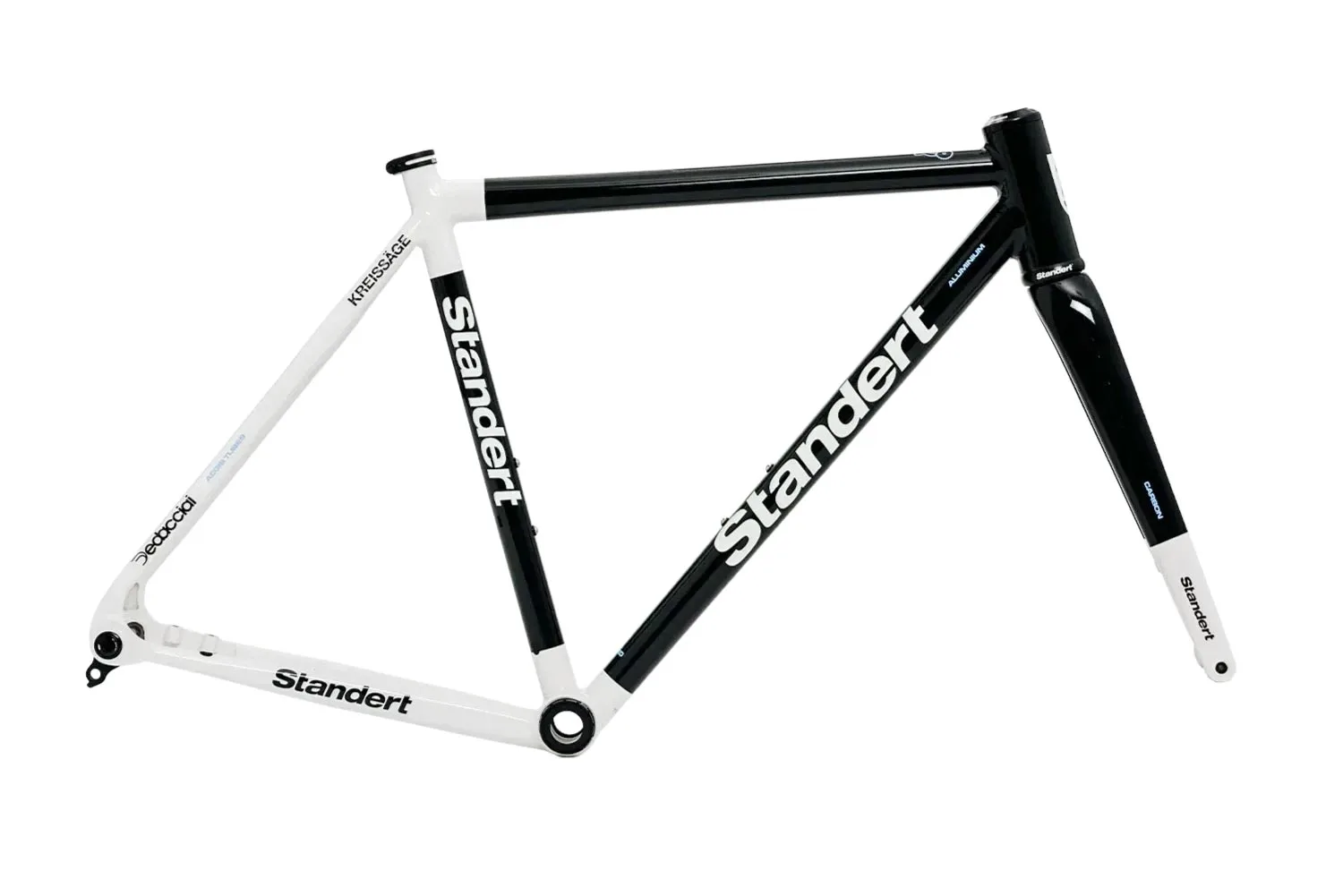 2024 Standert Kreissäge affordable integrated aluminum alloy road bike in Black & White, Yin black frameset