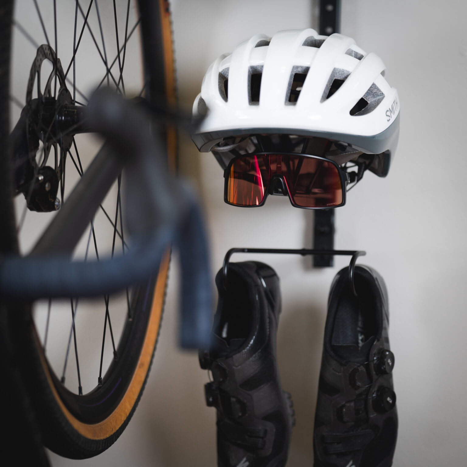 BLAT bike shoe and glasses holders