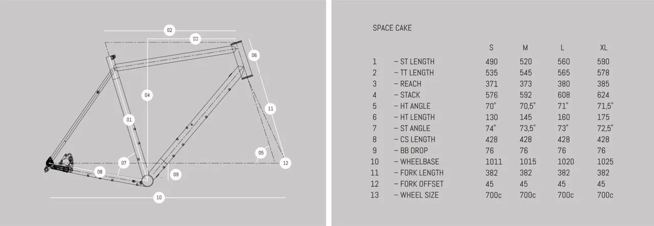 Sour bikes Space Cake All-Road Bike Geo