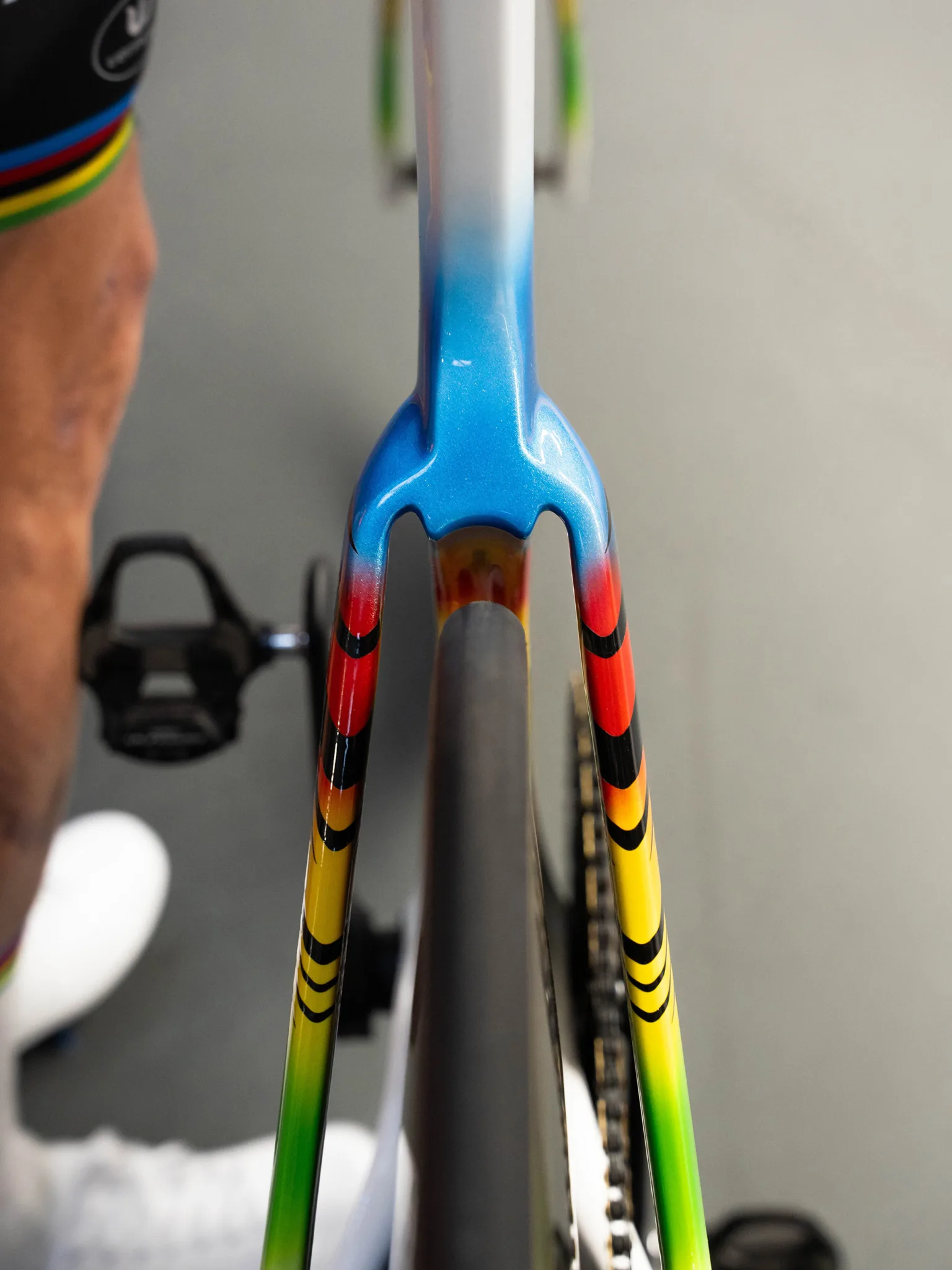 2025 Ridley Omnium Fast aero carbon track bike, rear end detail