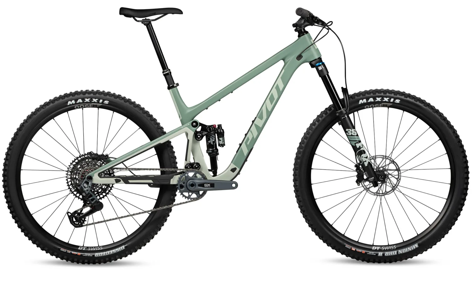 2025 Pivot Trailcat LT 135mm mid-travel carbon trail mountain bike in green