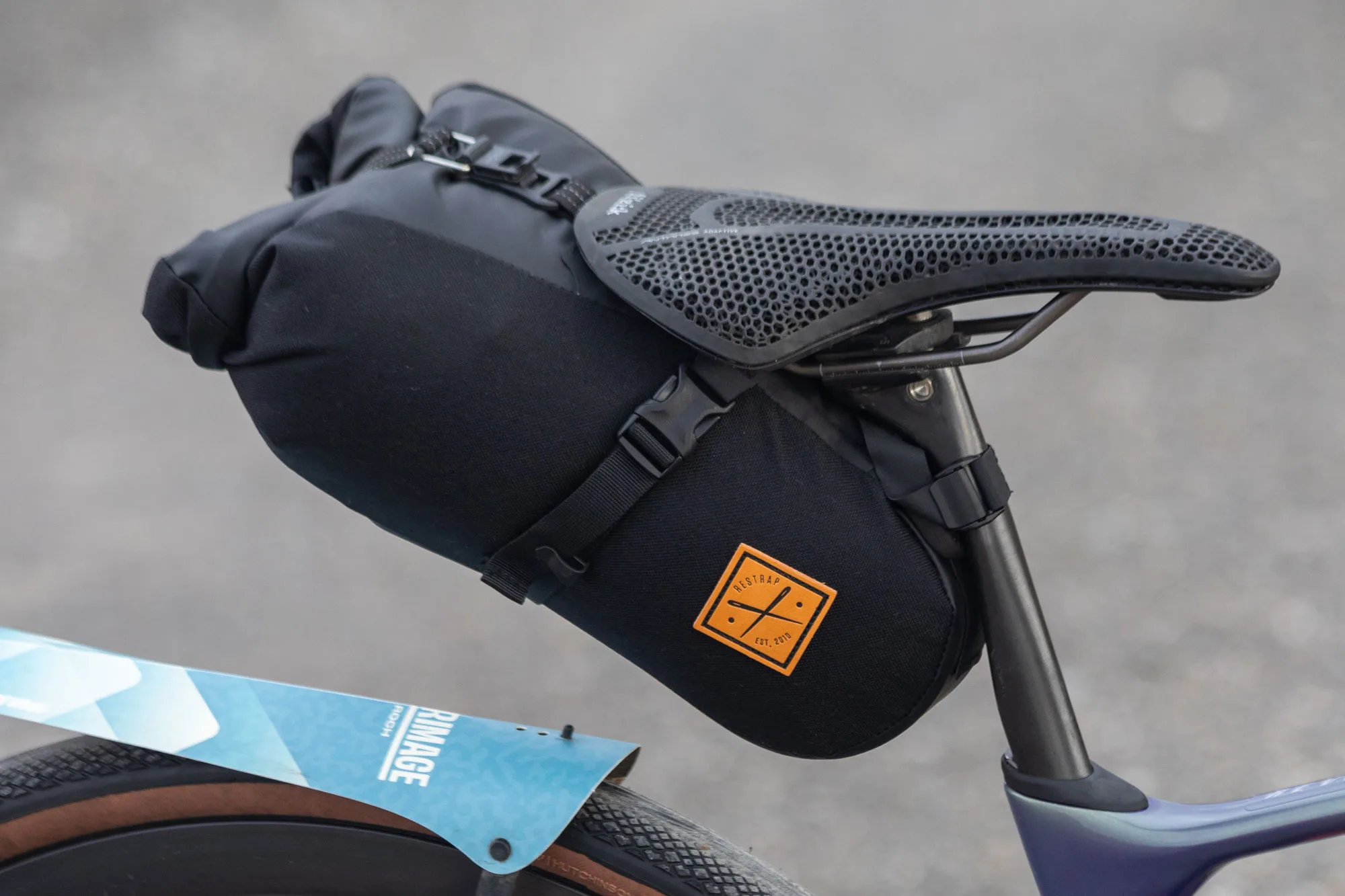 Restrap Saddle Pack redesigned in medium 4.5L or small 2.5L, side view