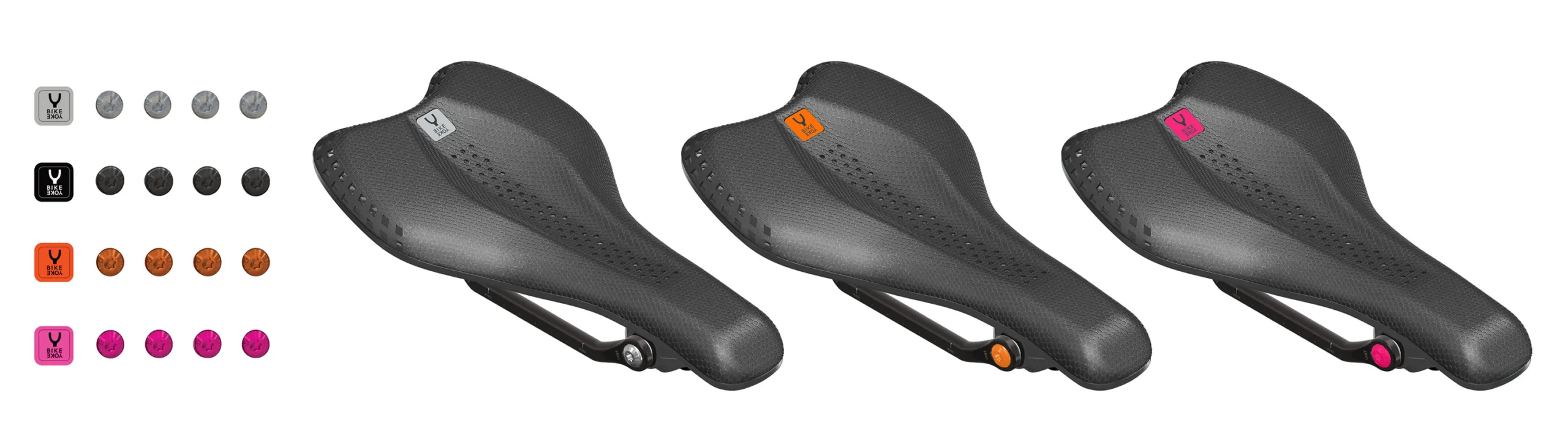 Bikeyoke Sagma 3D low precious 3D-prined saddle, color customization