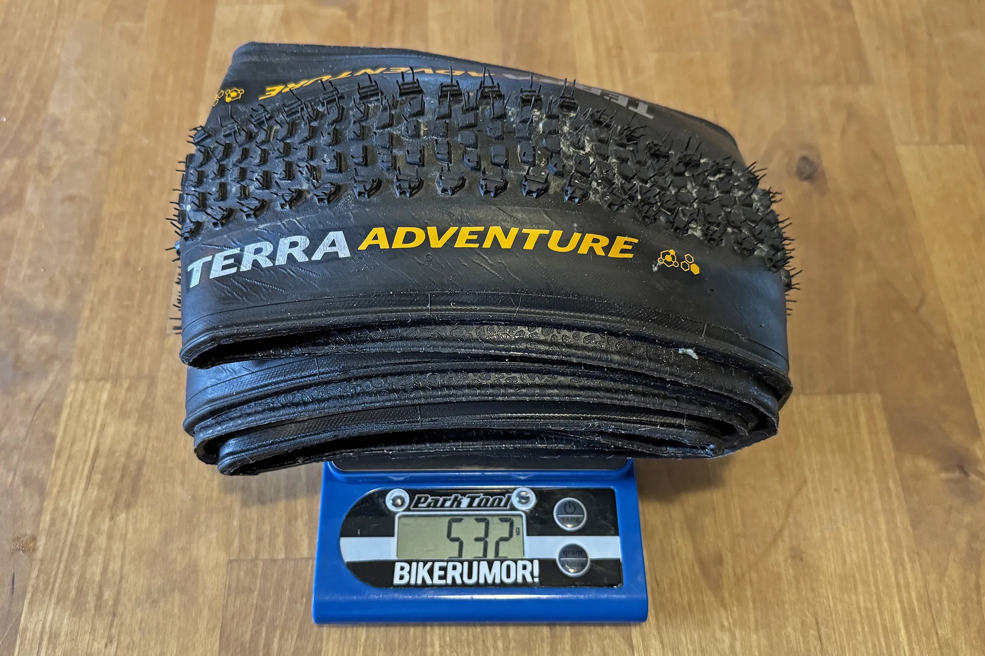 Continental Terra Adventure all-new aggressive gravel bike race tire review, 700x45mm 532g actual weight