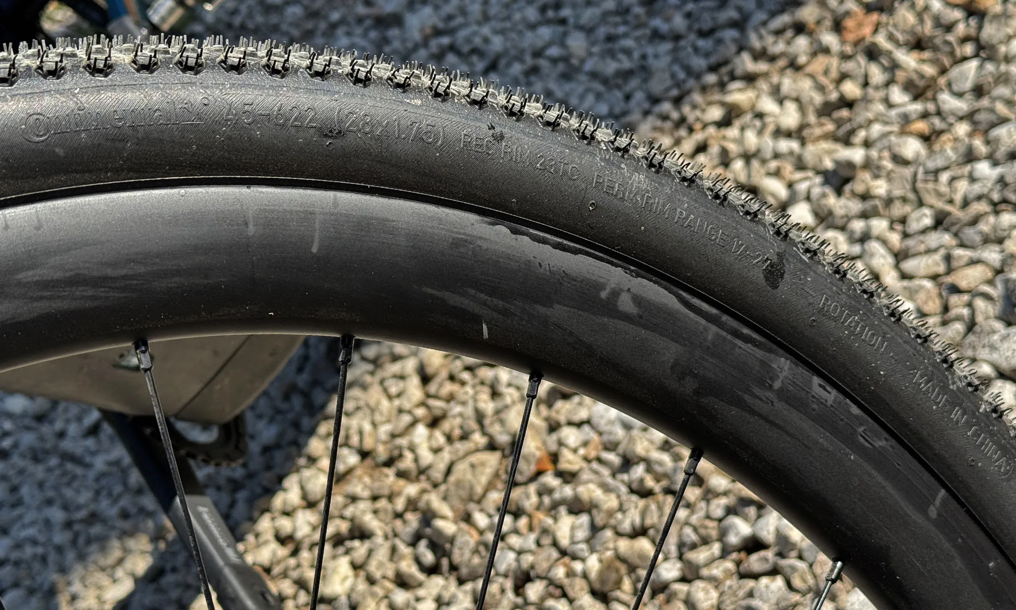 Continental Terra Adventure all-new aggressive gravel bike race tire review, sidewall label