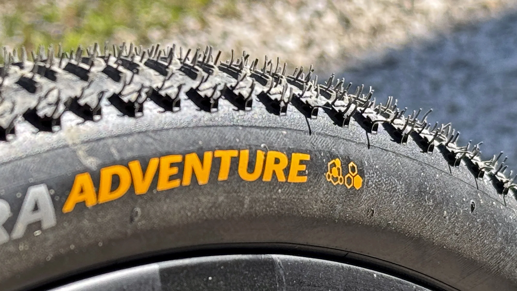 Continental Terra Adventure all-new aggressive gravel bike race tire review, simple pictogram sidewall lable