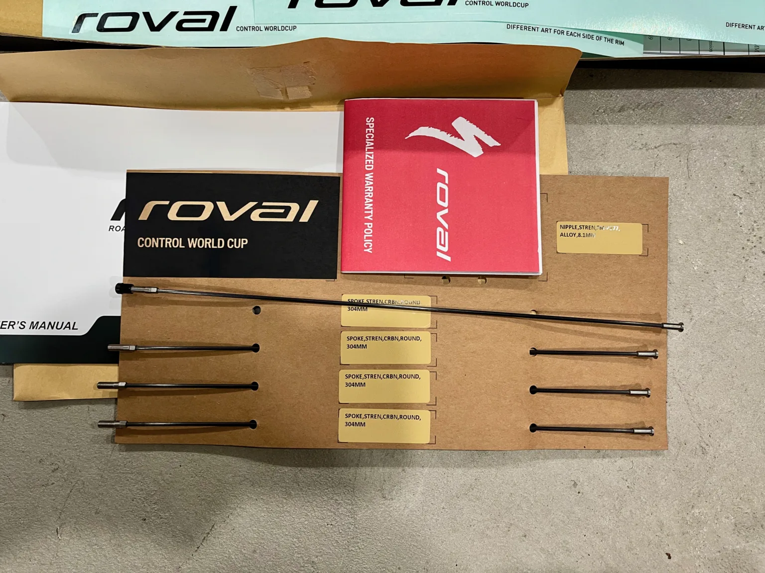 Roval Control World Cup Wheels spokes