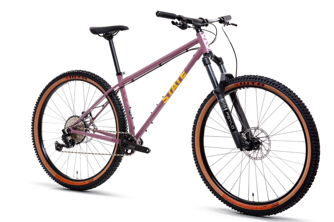 State Bikes 4130 Trail purp front side