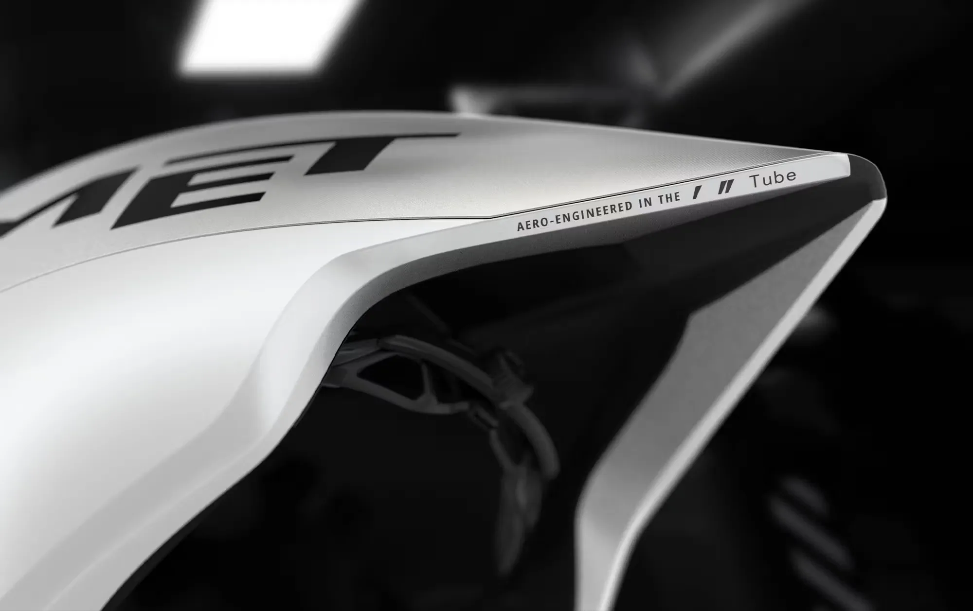 The new tail design of the Drone II Widebody TT helmet