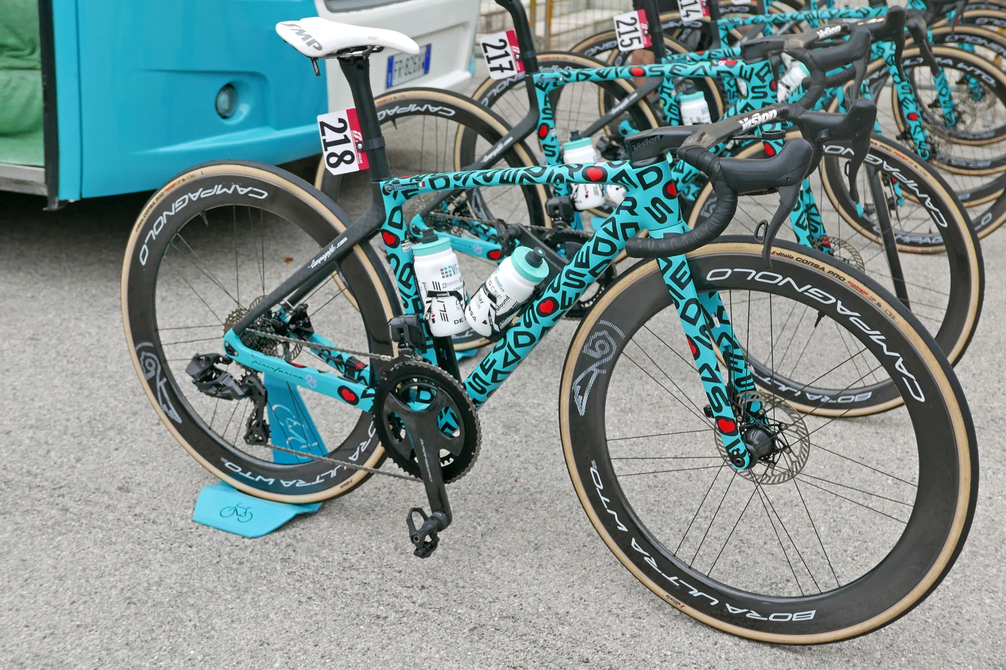 VF Group–Bardiani–CSF–Faizanè: DeRosa 70 bikes with Campy 13