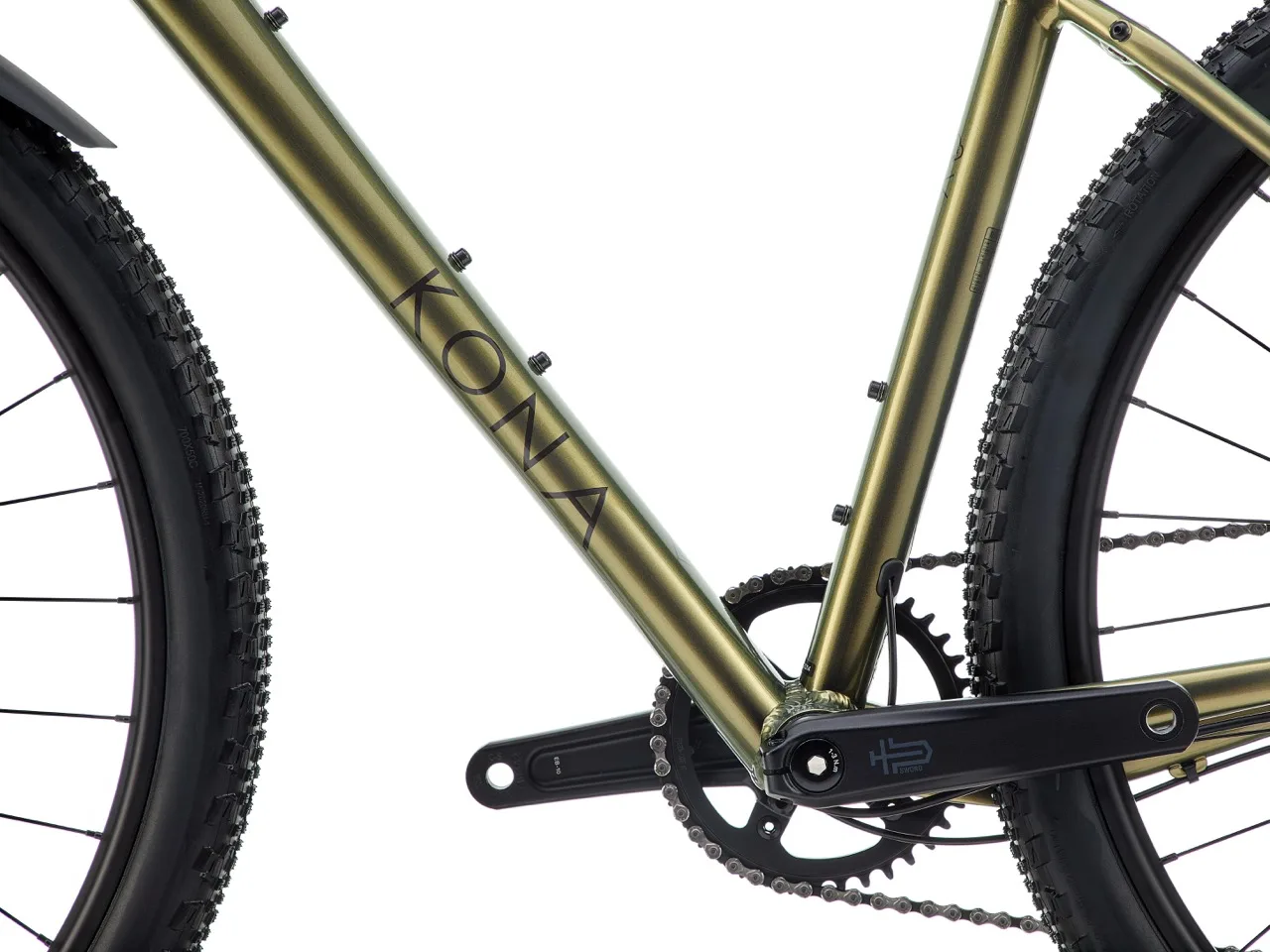 New Aluminum Kona Ouroboros down tube logo