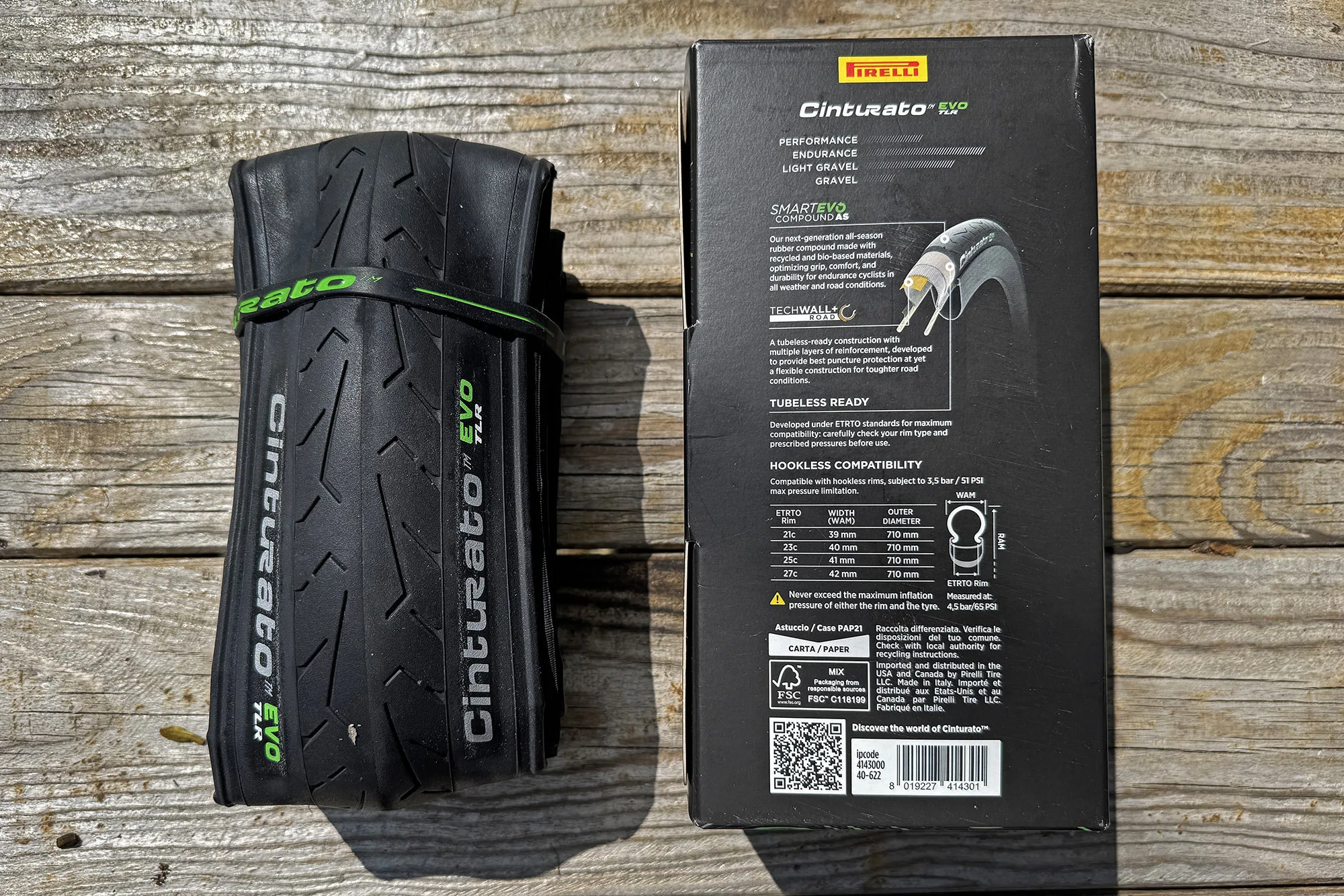 Pirelli Cinturato Evo TLR eco-friendly tubeless enduro road bike tire, tech details