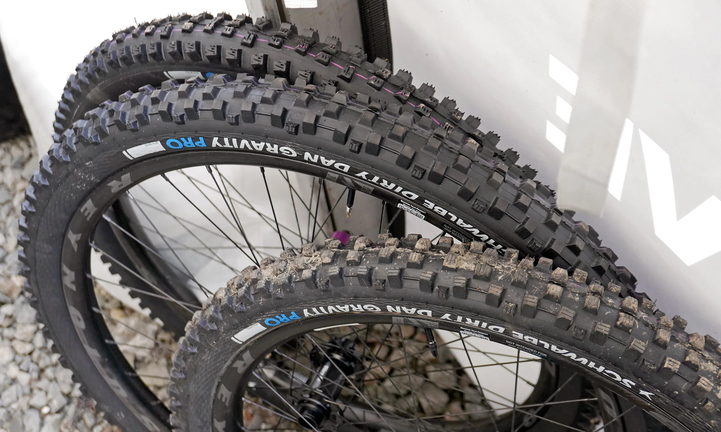 prototype Schwalbe Dirty Dan Gravity Pro & Tacky Chan Radial mountain bike tires