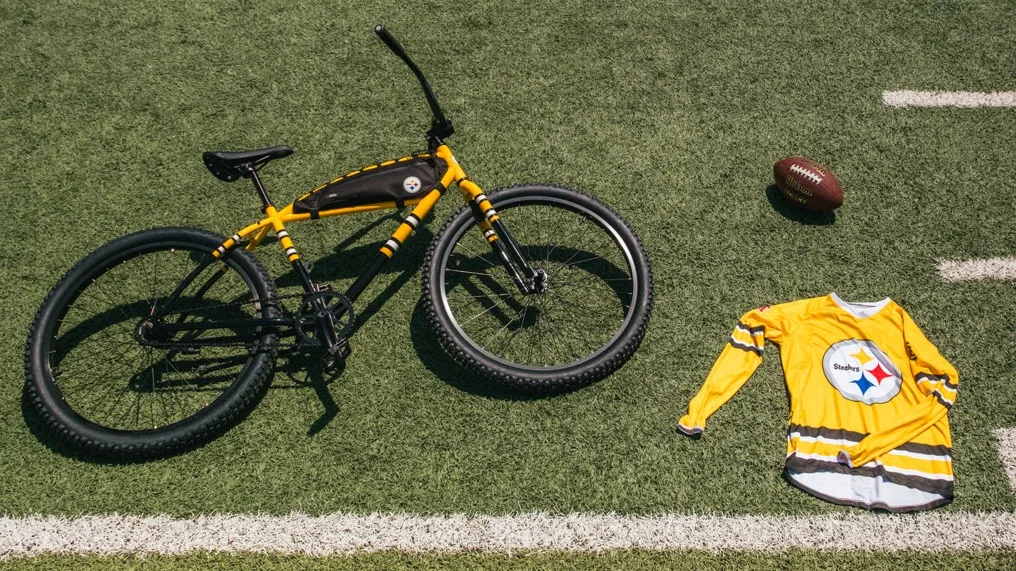 State Bikes X NFL Collaboration steelers field