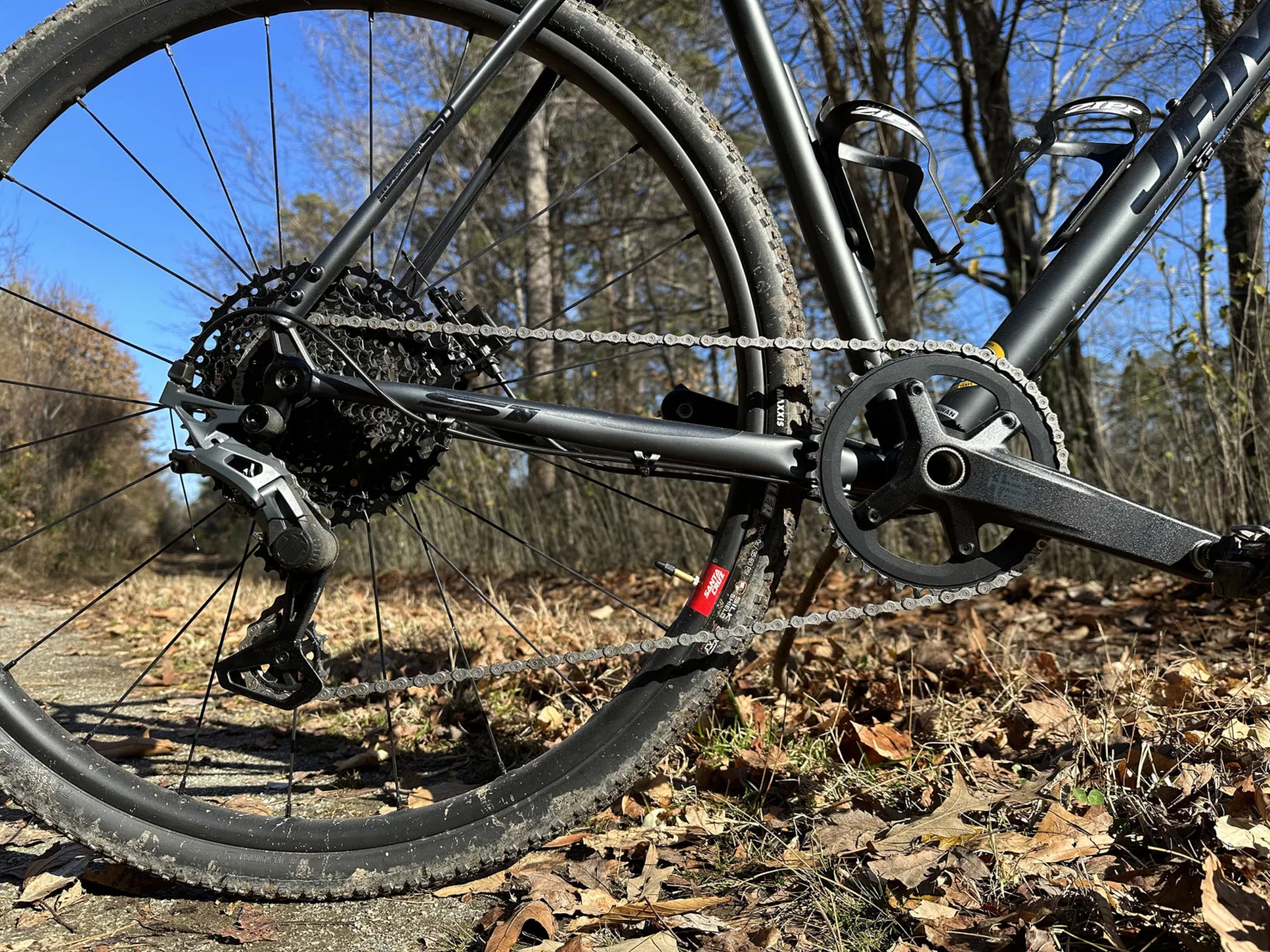 microshift sword gravel group on a steel gravel bike.