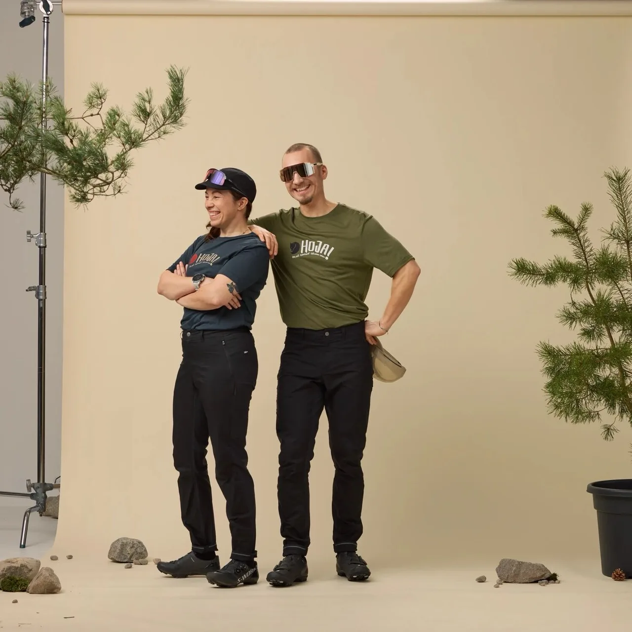 Fjallraven Hoja Collection hybrid trousers side by side