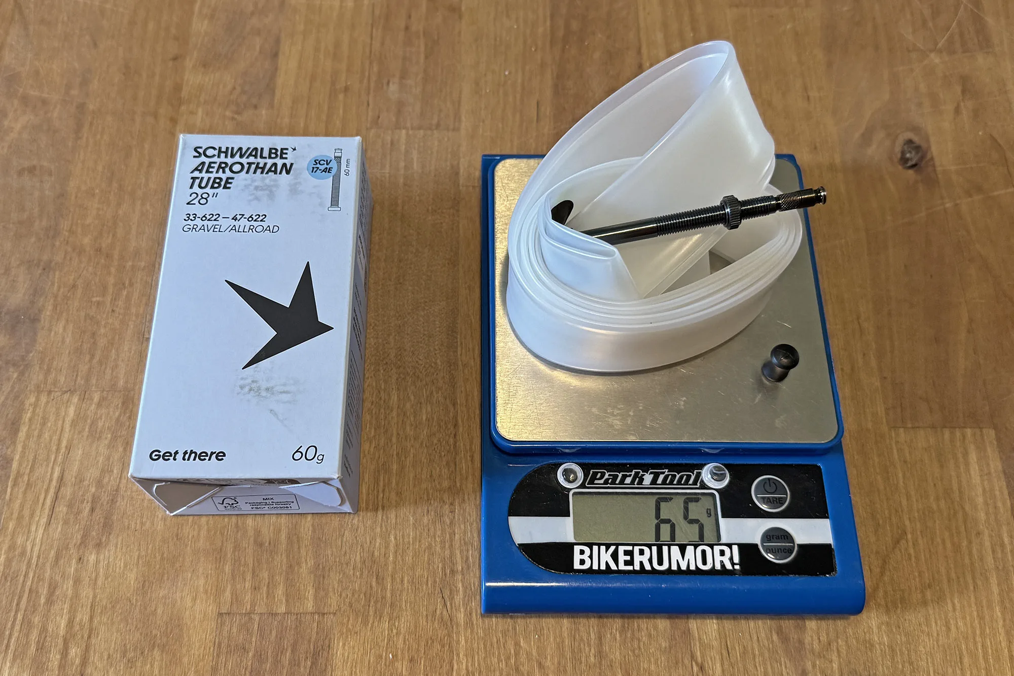 Review: new Schwalbe Aerothan TPU thermoplastic polyurethane bike inner tube, lightweight 65g actual weight 33-47mm