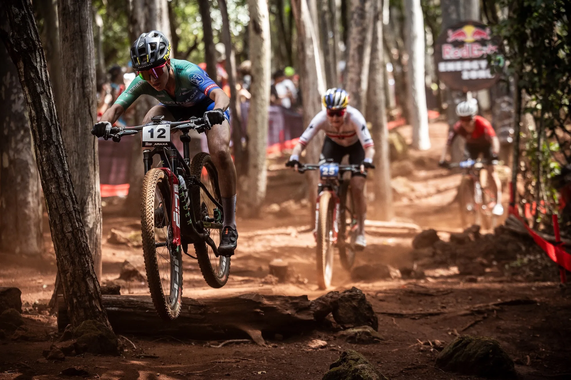 World cup racers on the race course riding with the SID SL