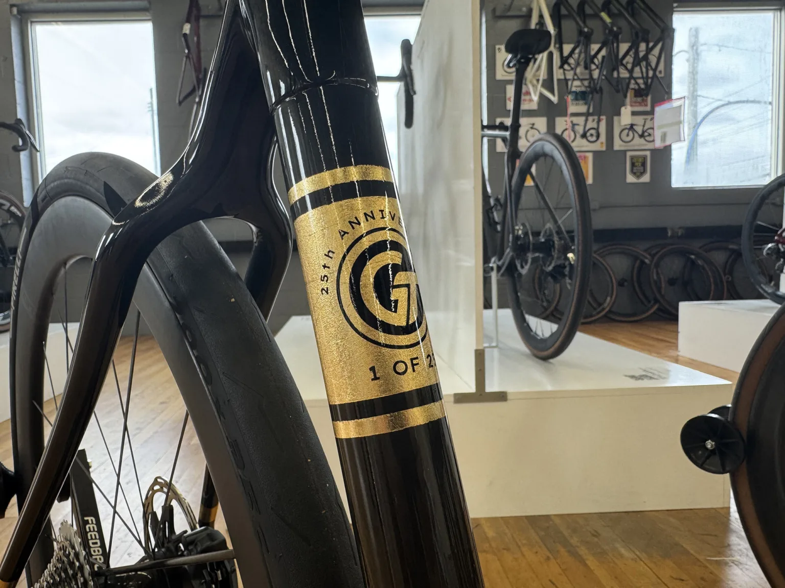 closeup details of new parlee z-zero gt 25th anniversary edition.