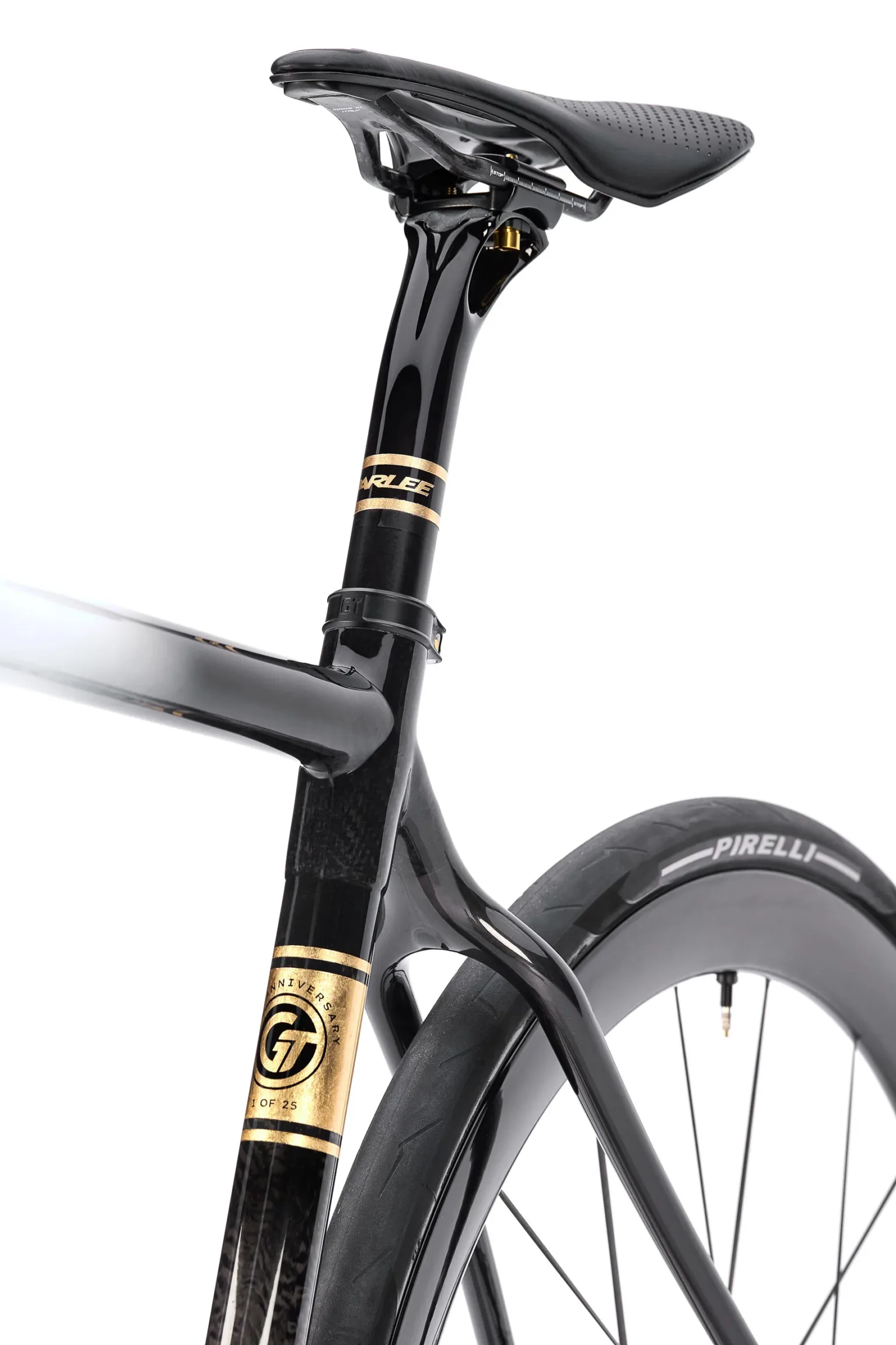 seatpost details on new parlee z-zero gt 25th anniversary edition road bike.
