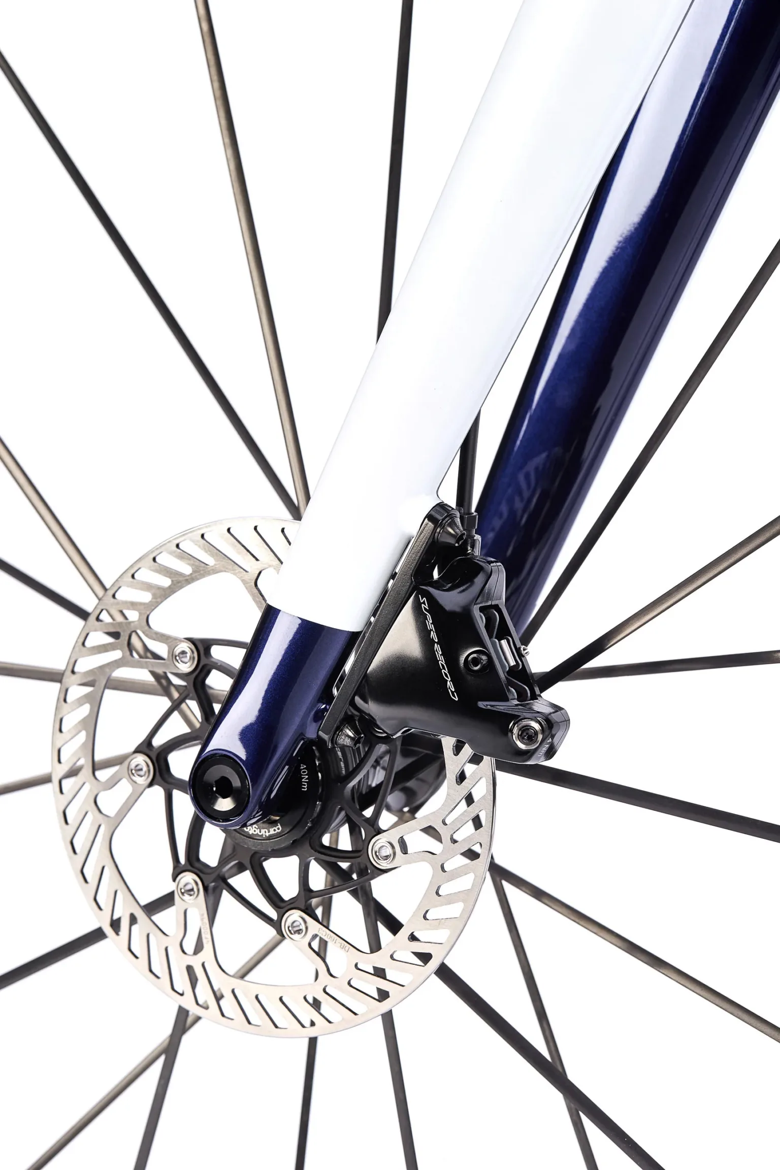 front brake details of new parlee z-zero gt 25th anniversary edition road bike.