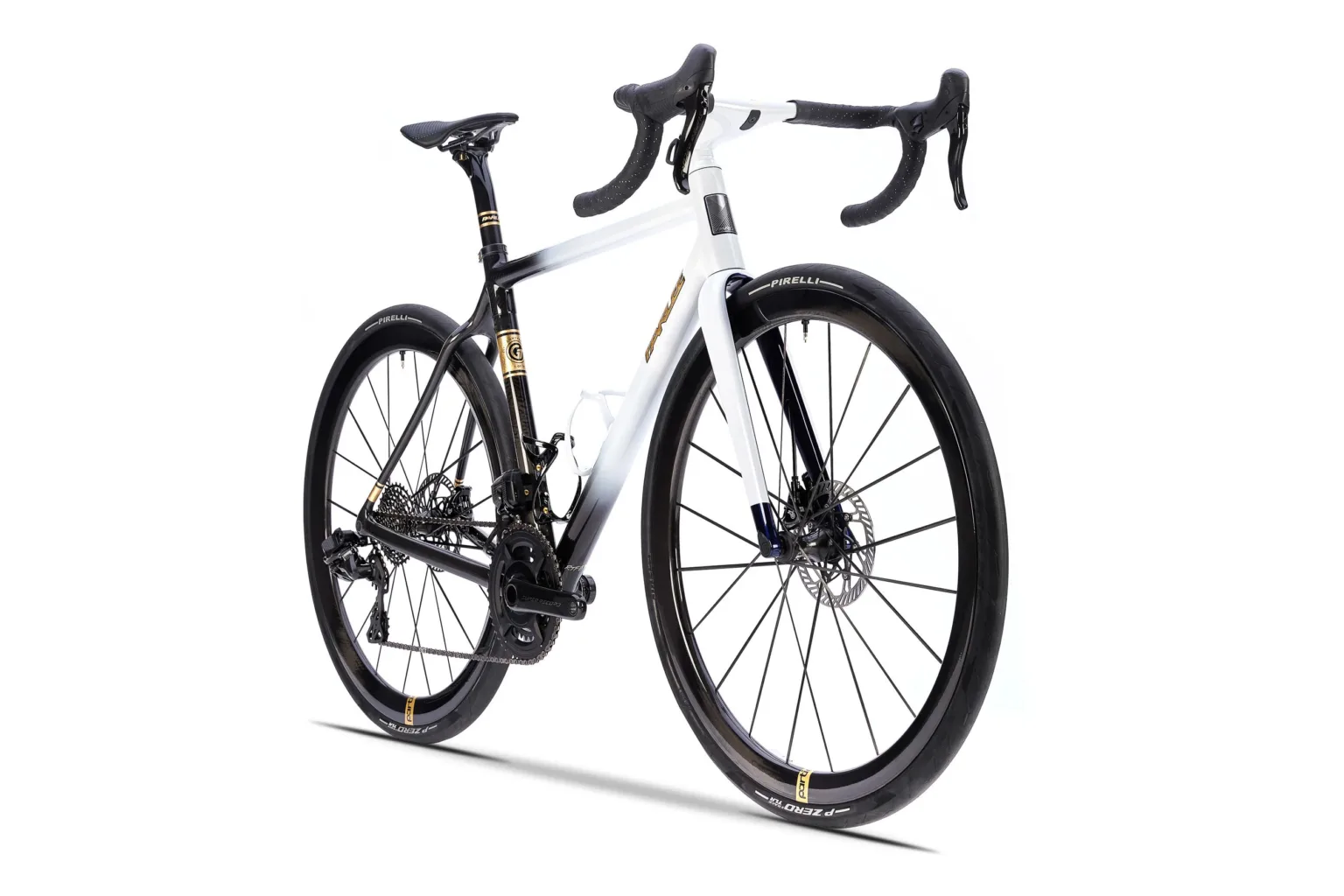 front angle view of new parlee z-zero gt 25th anniversary edition road bike.