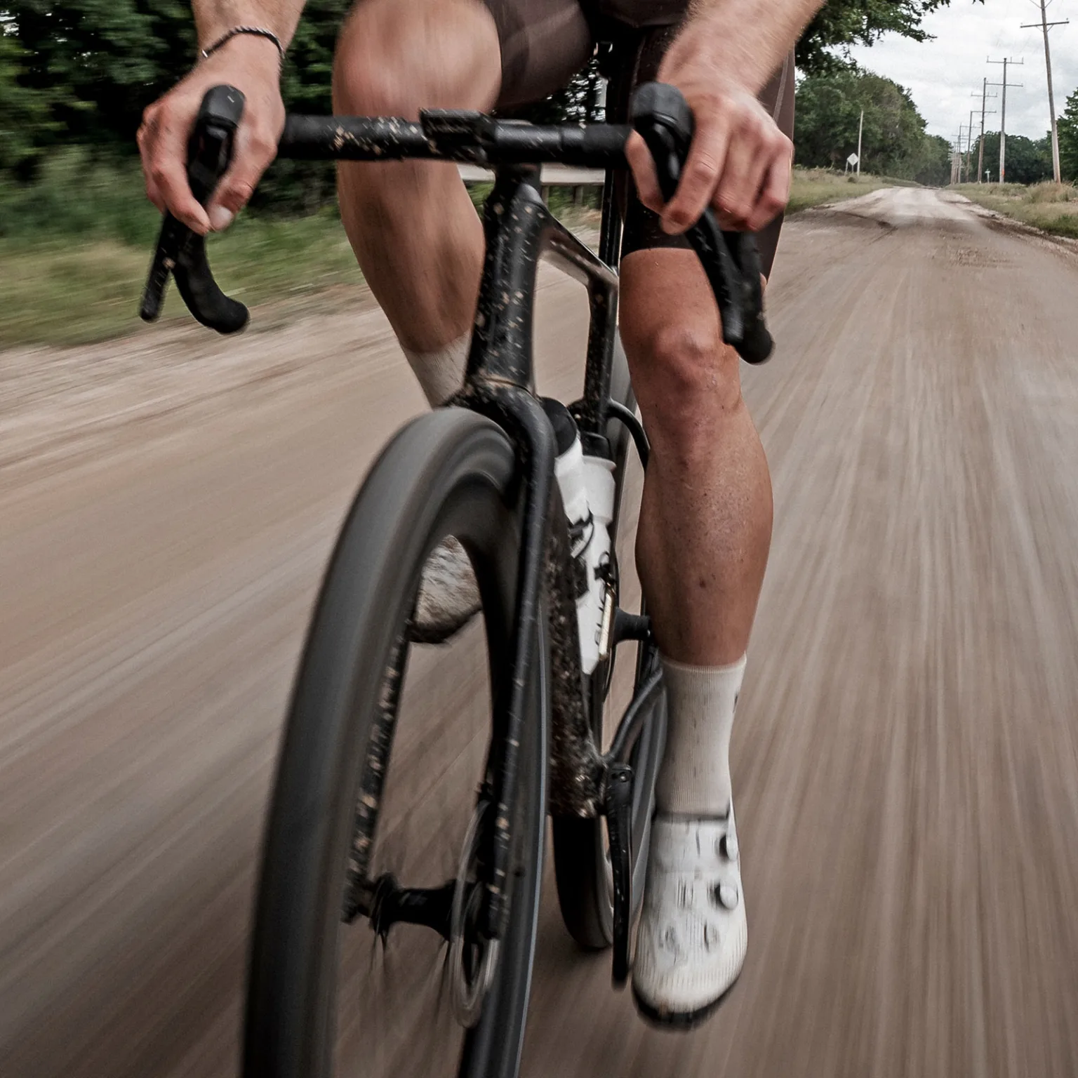 prototype Wilier Rave SLR gravel bike raced by Ivar Slik, front riding