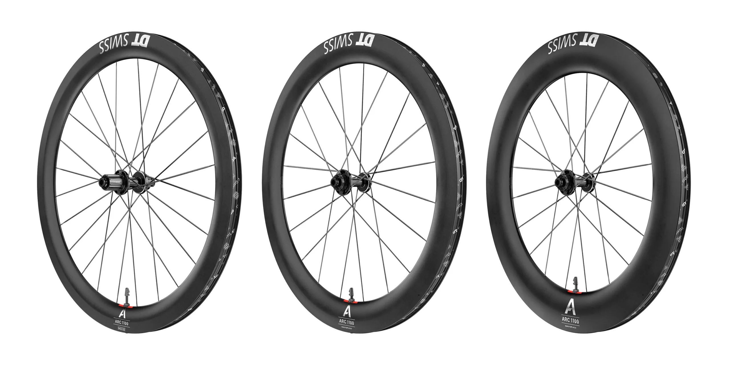 2025 DT Swiss ARC v3 carbon aero road bike wheels, 55mm, 65mm & 85mm deep rims