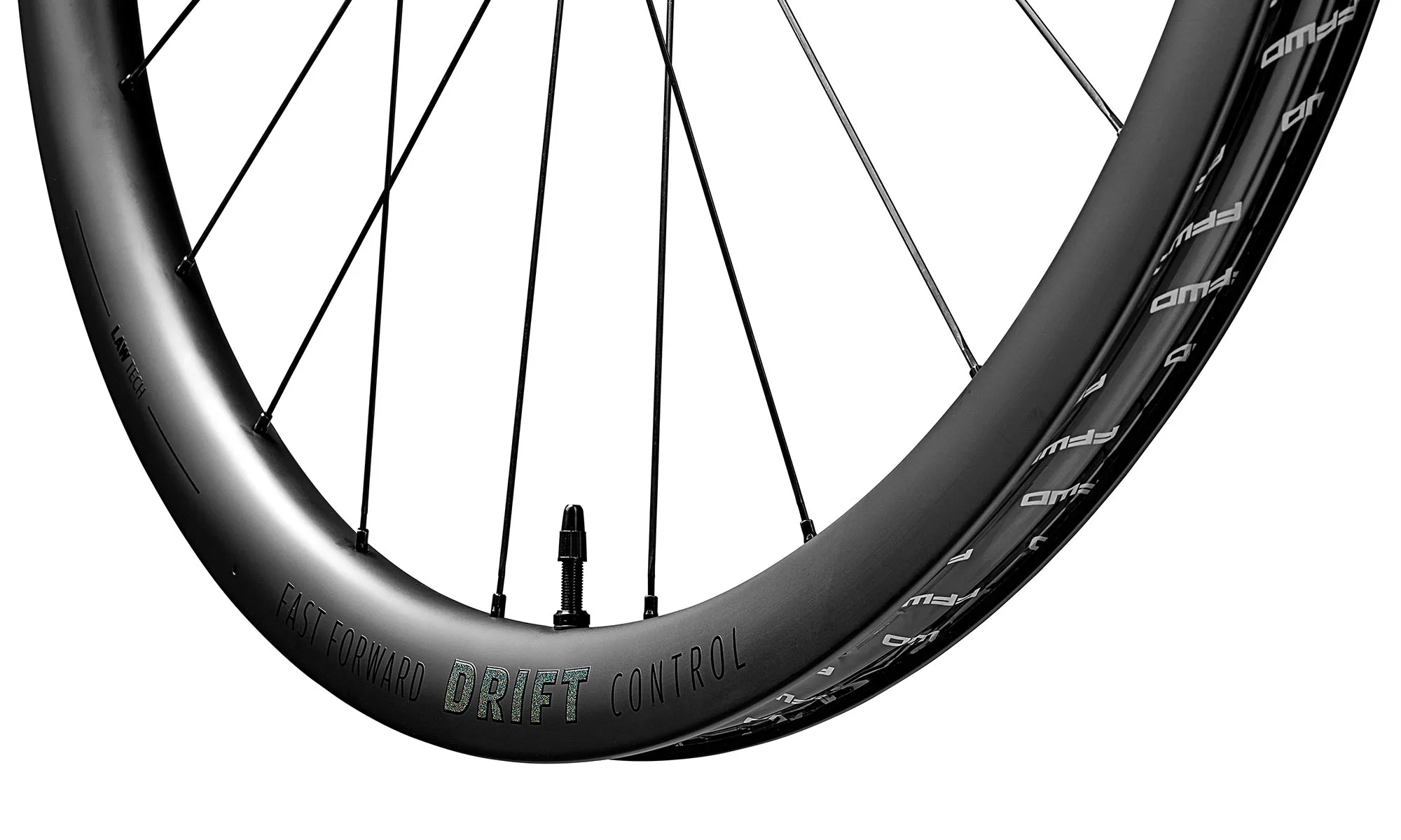 2025 FFWD Drift Control 36mm lightweight wide aero carbon gravel wheels rim detail