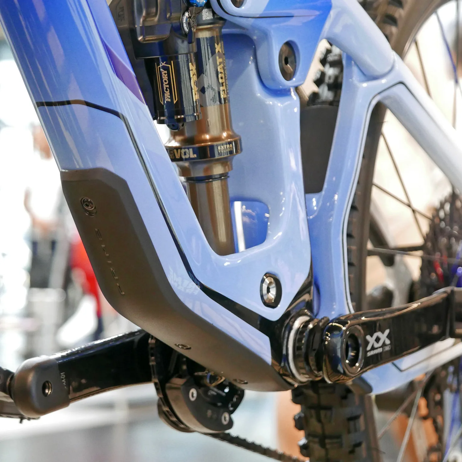 2025 Prime Trail prototype 140mm carbon mountain bike, threaded BB detail