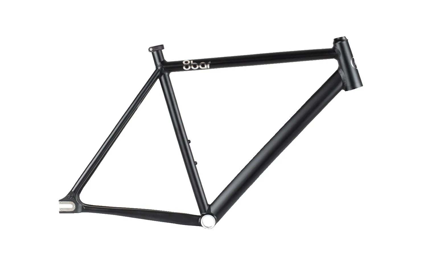 2025 8bar Krzberg V8 Aleación de aleación Asequible Singles Speed Fixie, marco negro básico
