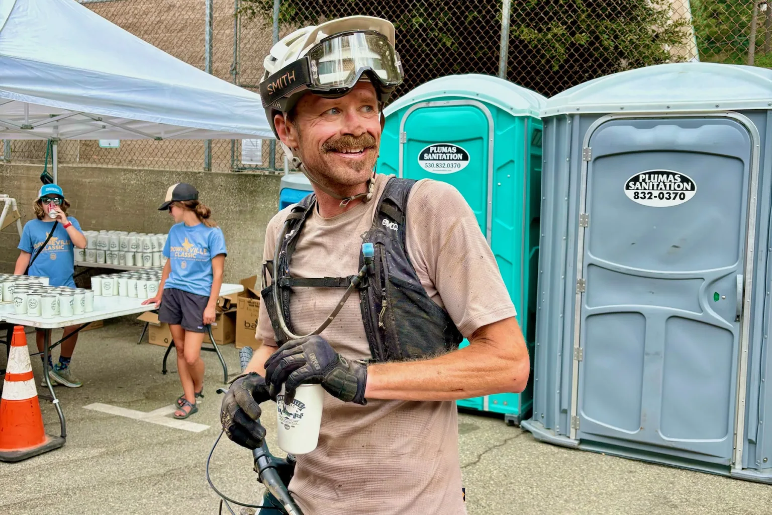 At the finish of a race wearing the Evod Hydro Pro 1.5