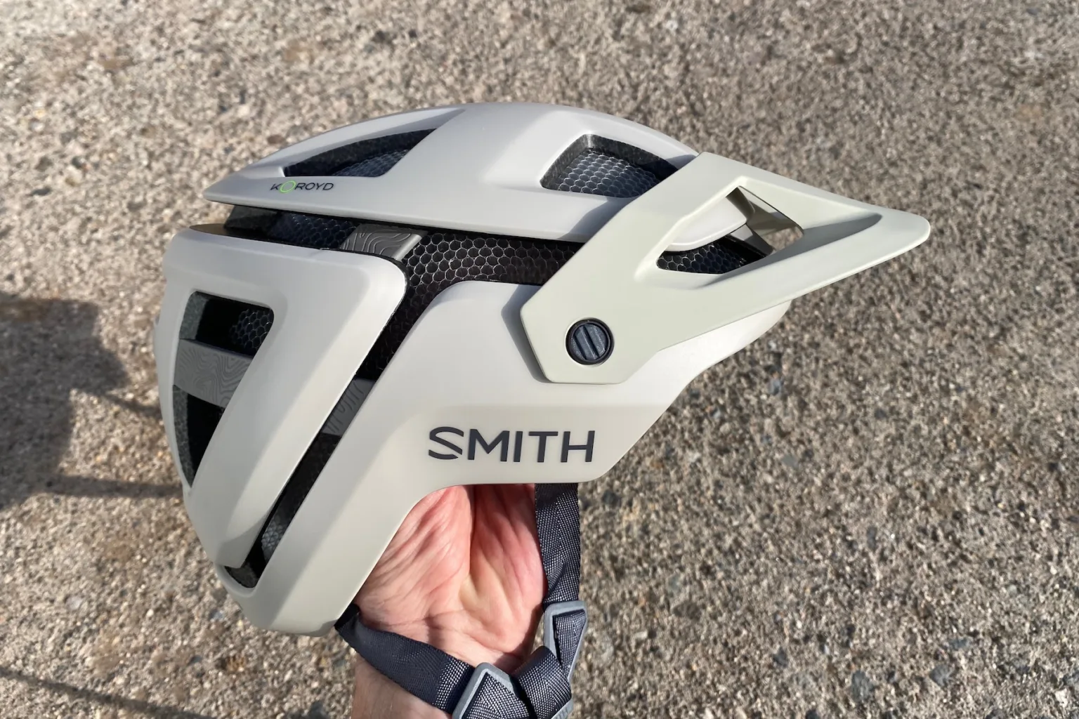 The Forefront 3 with the visor down