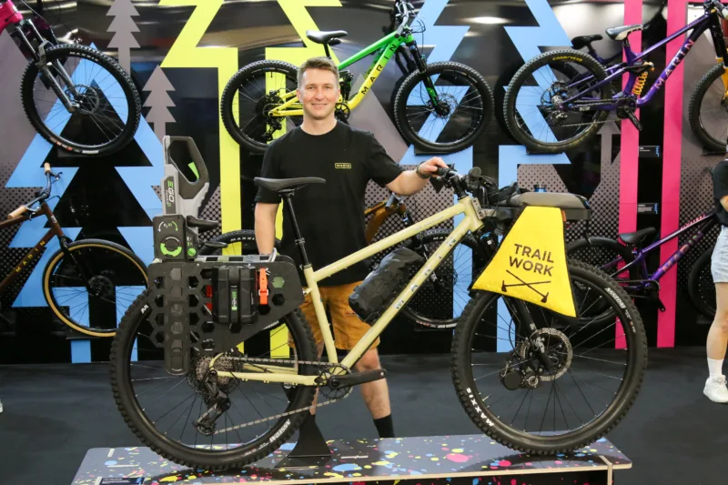 Outsidebrendan Ultimate Trail Builder Bike has Chainsaw Storage and Runs on Same Battery!