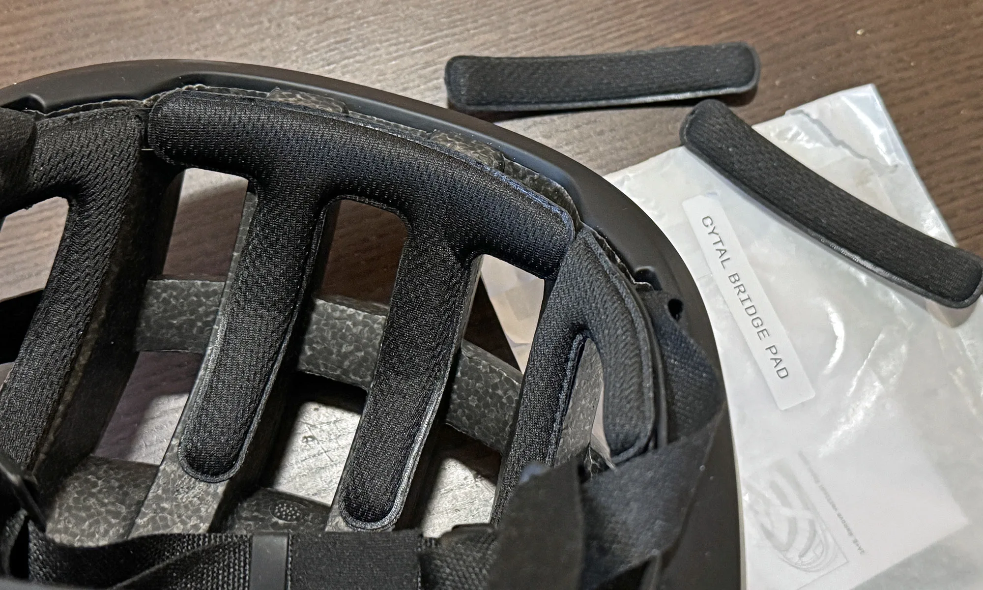 2025 POC Cytal Lite lightweight fully-vented road bike helmet, optional bridge brow pad installed
