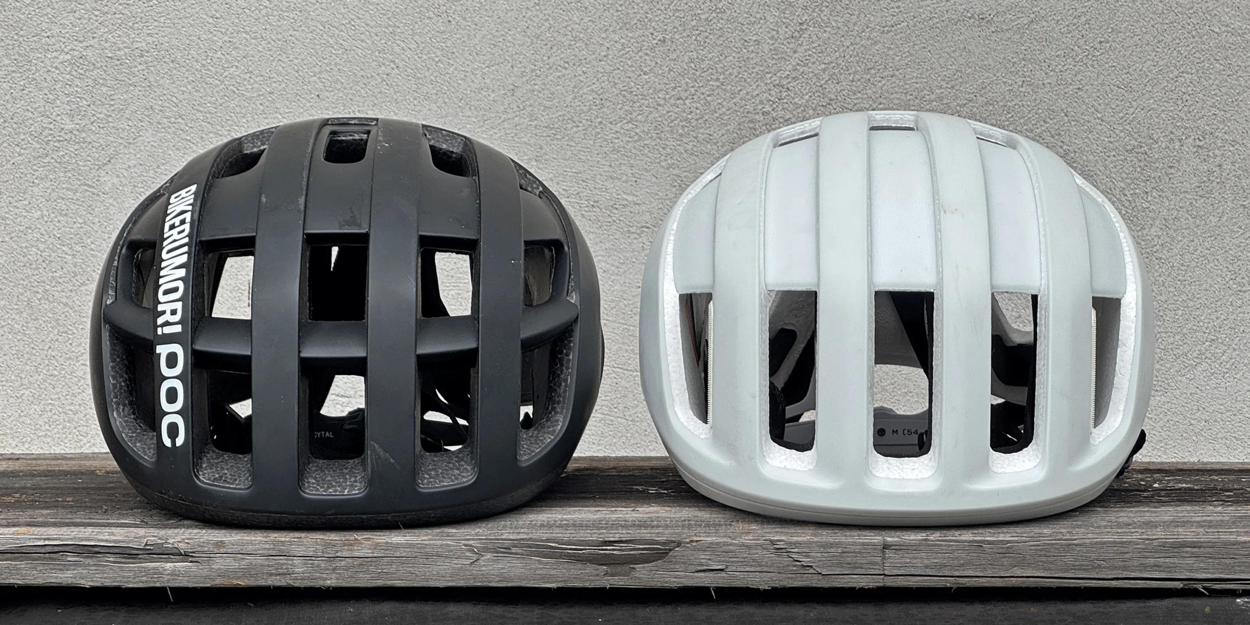 2025 POC Cytal vs. Cytal Lite lightweight road bike helmets, front vent view 
