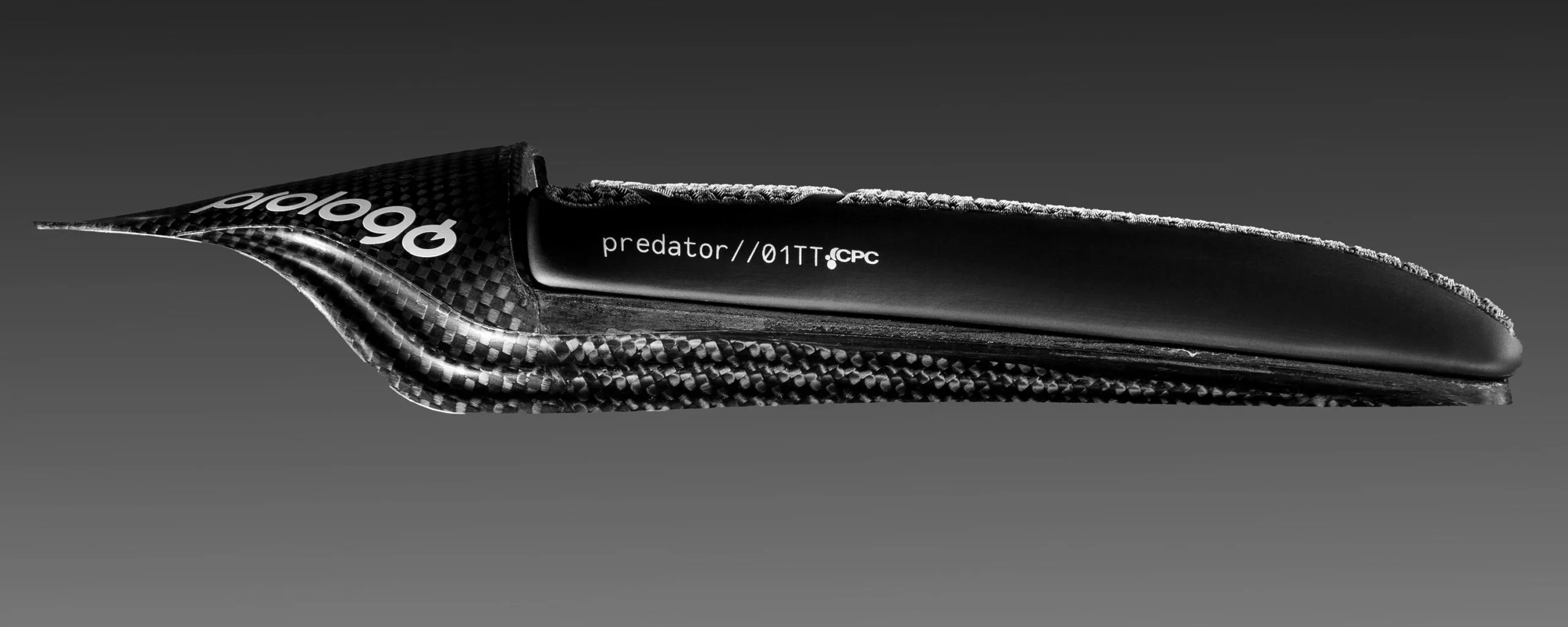 Prologo Predator 01TT CPC ultralight aero time trial saddle, side profile