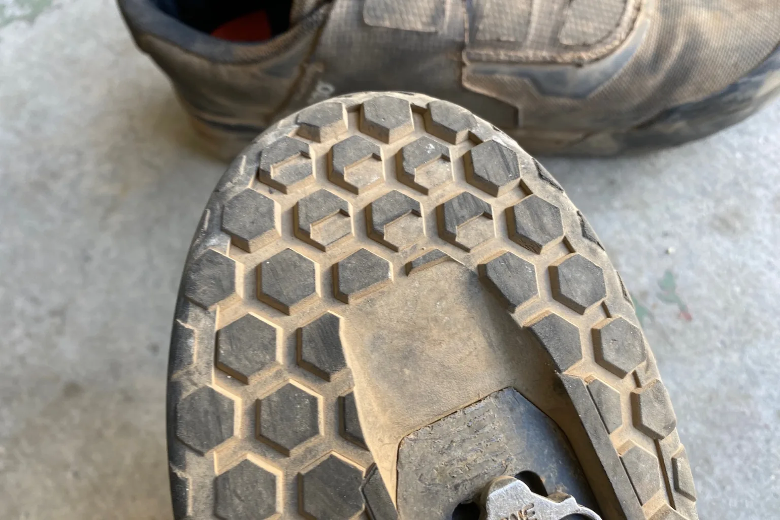 the aggressive tread at the toes of the Hellion Clip BOA sole.