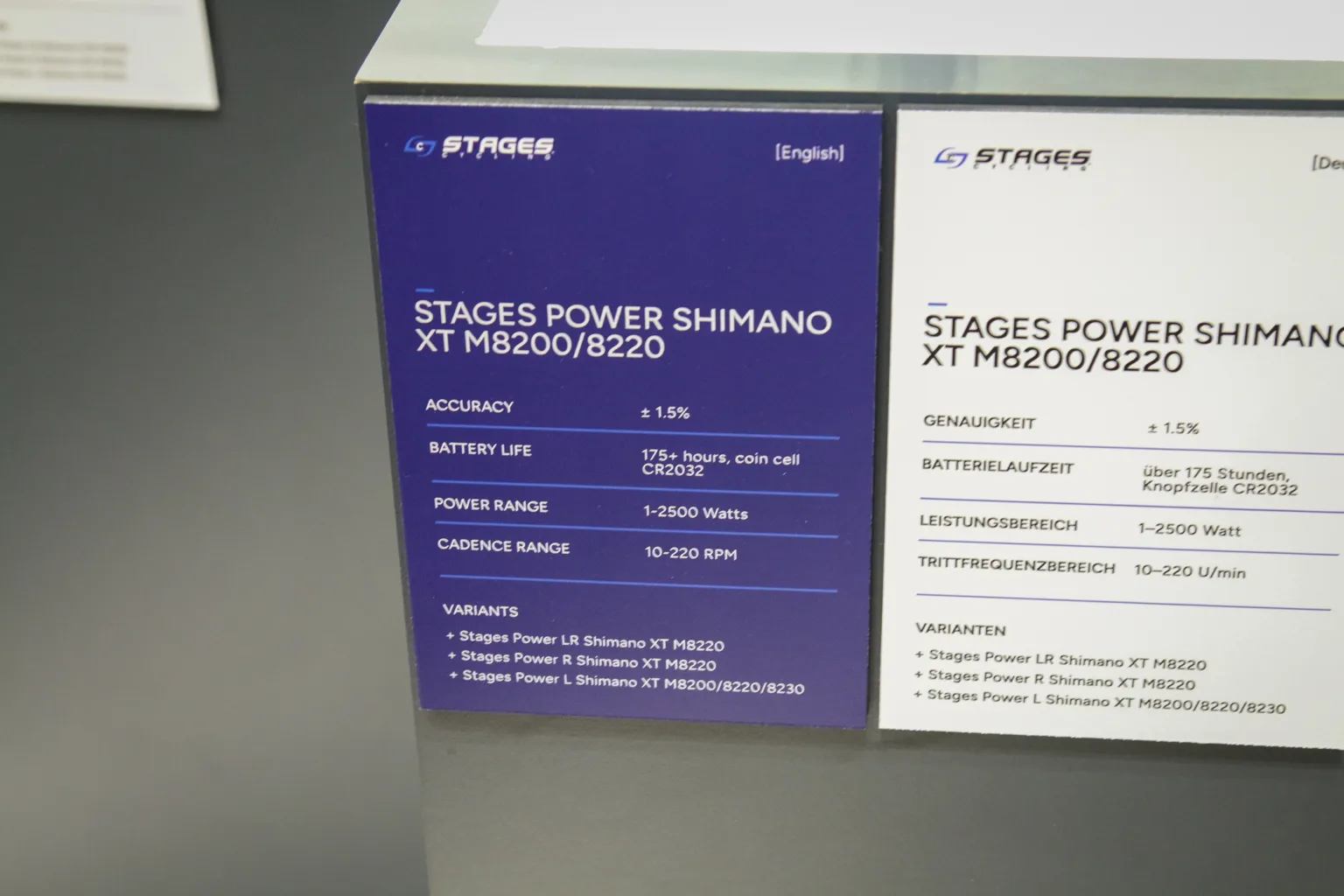 Etapas SHIMANO XTR XT POWER MEDER SECCIONES