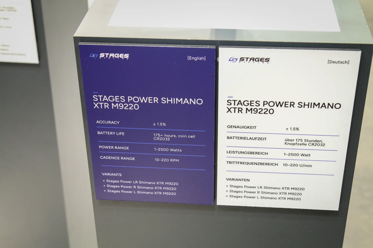 Etapas SHIMANO XTR XT POWER MEDER SECCIONES