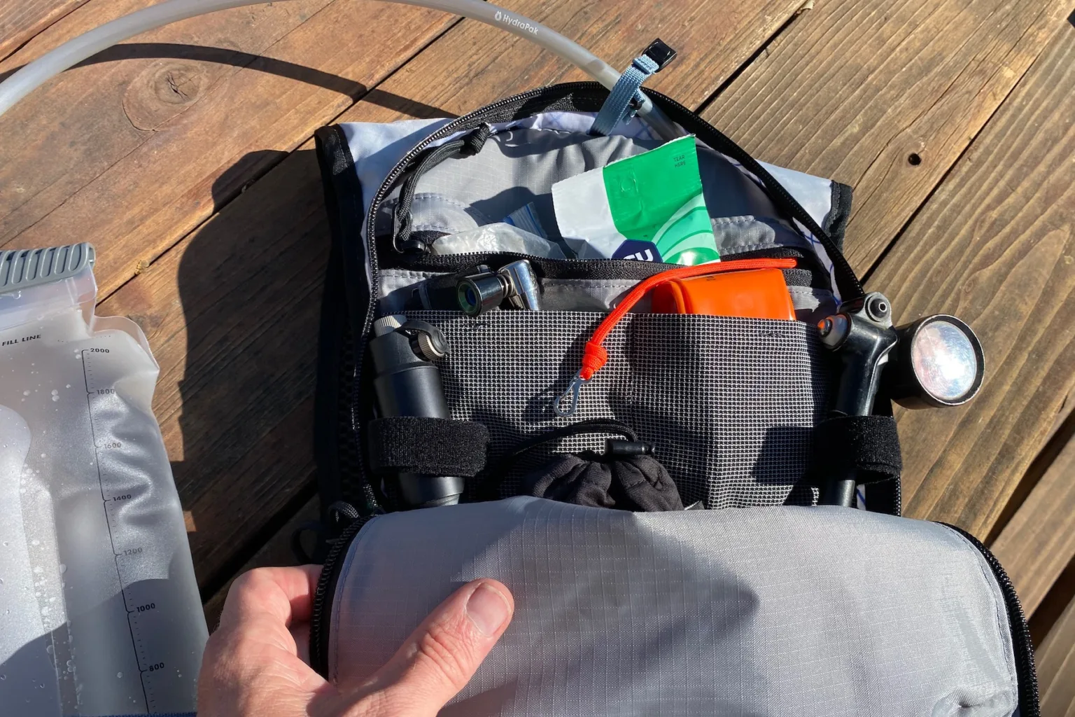 A look at the storage compartment and organization pockets inside the Supernatural